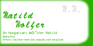 matild wolfer business card